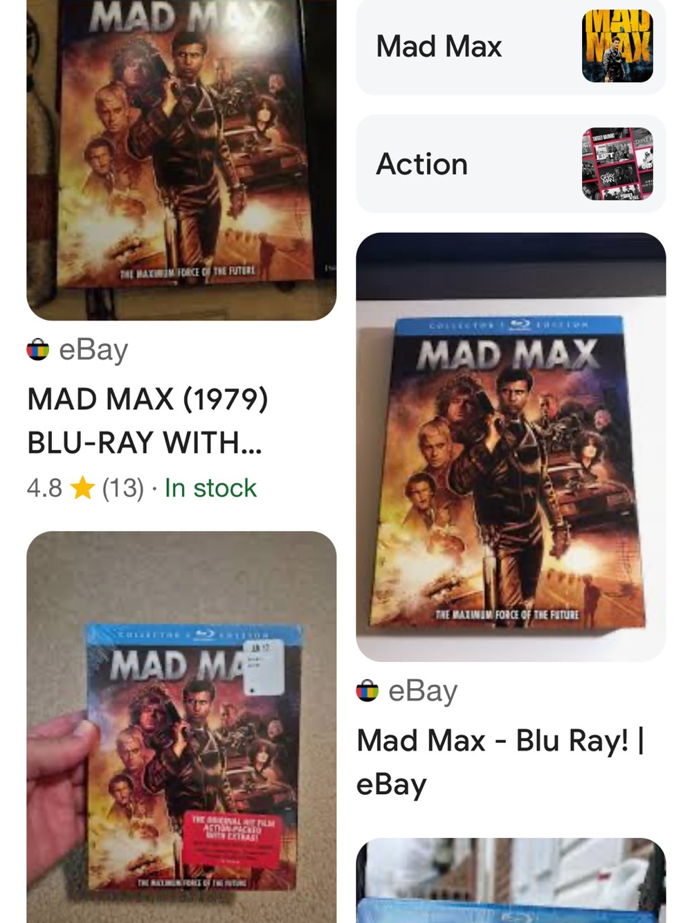 #2835**Mad Max Collector's Edition Blu-ray - Black Cover Artwork - Picture 3 of 15